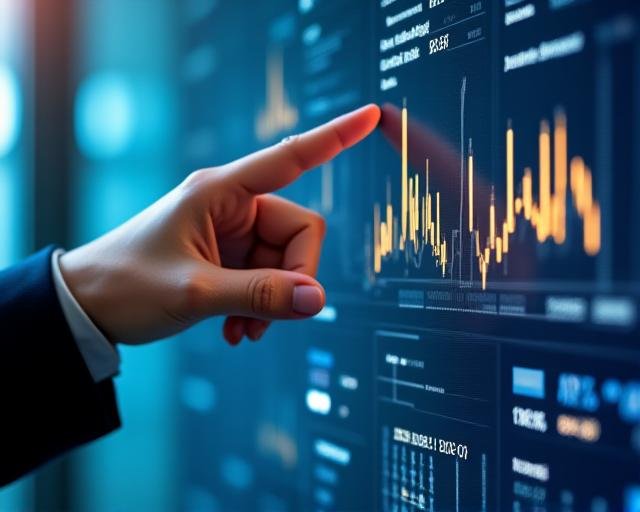 Executive reviewing risk assessment dashboards